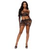 LEG AVENUE - LACE TUBE DRESS AND GLOVES ONE SIZE - BLACK - Afbeelding 5