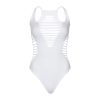 LEG AVENUE - BODY THONG RACERBACK WHITE - Afbeelding 5