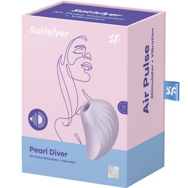 SATISFYER - PEARL DIVER AIR PULSE STIMULATOR & VIBRATOR VIOLET - Afbeelding 4