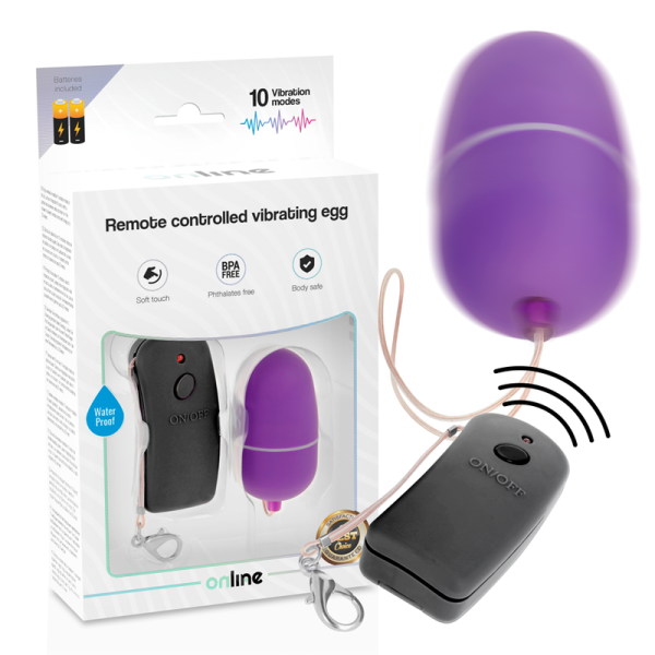 ONLINE - REMOTE CONTROLLED VIBRATING EGG PURPLE - Afbeelding 2