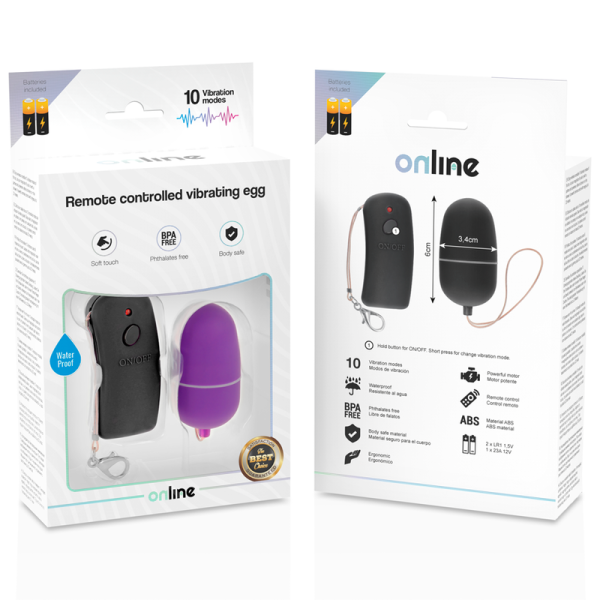 ONLINE - REMOTE CONTROLLED VIBRATING EGG PURPLE - Afbeelding 5