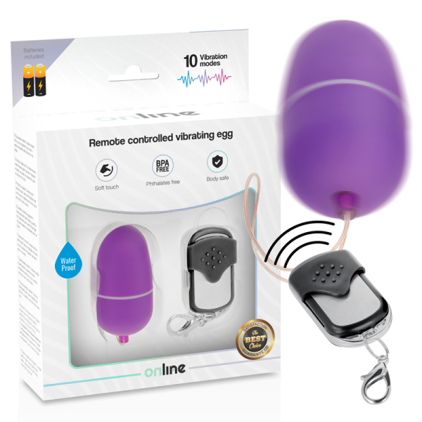 ONLINE - REMOTE CONTROL VIBRATING EGG M PURPLE - Afbeelding 2