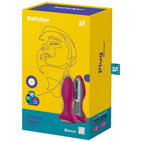 SATISFYER - ROTATOR PLUG 2+ VIBRATING PLUG APP RED - Afbeelding 5