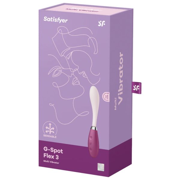 SATISFYER - G-SPOT FLEX 3 MULTI VIBRATOR RED - Afbeelding 4