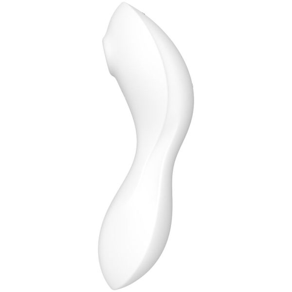 SATISFYER - CURVY TRINITY 5 AIR PULSE STIMULATOR & VIBRATOR APP WHITE - Afbeelding 2