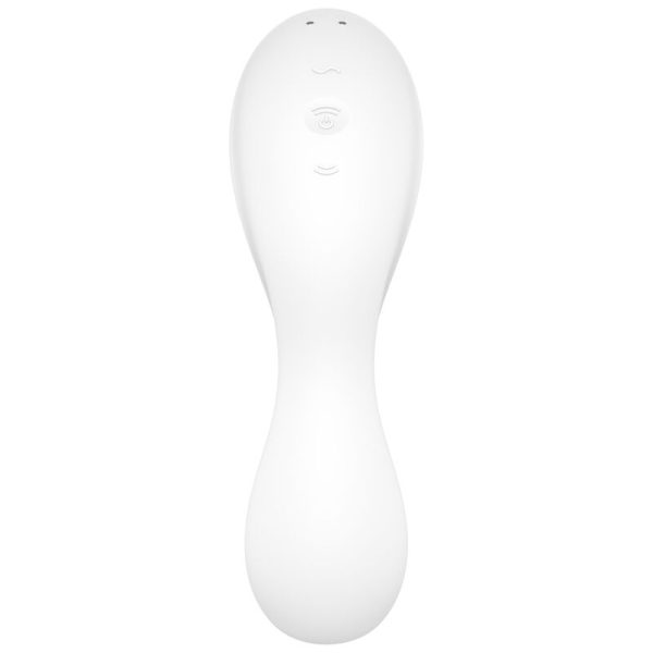 SATISFYER - CURVY TRINITY 5 AIR PULSE STIMULATOR & VIBRATOR APP WHITE - Afbeelding 3