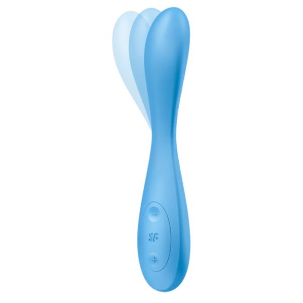 SATISFYER - G-SPOT FLEX 4+ MULTI VIBRATOR APP BLUE - Afbeelding 2
