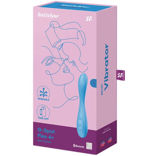 SATISFYER - G-SPOT FLEX 4+ MULTI VIBRATOR APP BLUE - Afbeelding 4