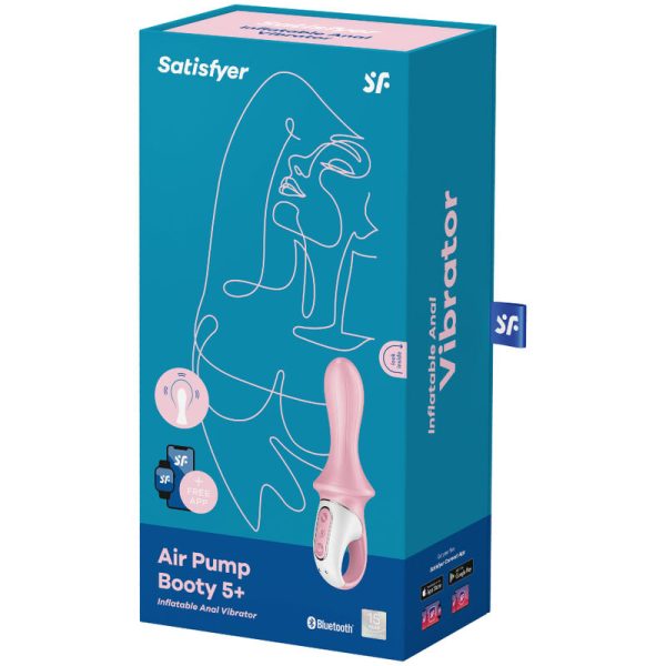 SATISFYER - AIR PUMP BOOTY 5+ INFLATABLE ANAL VIBRATOR PINK - Afbeelding 4