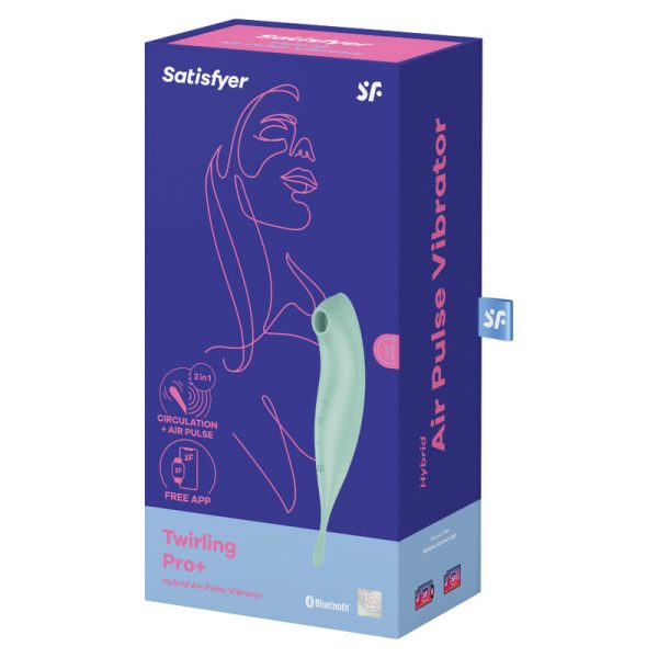 SATISFYER - TWIRLING PRO+ AIR PULSE STIMULATOR & VIBRATOR APP GREEN - Afbeelding 3