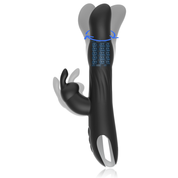 BRILLY GLAM- MOEBIUS RABBIT VIBRATOR & ROTATOR COMPATIBLE WITH WATCHME WIRELESS TECHNOLOGY - Afbeelding 4