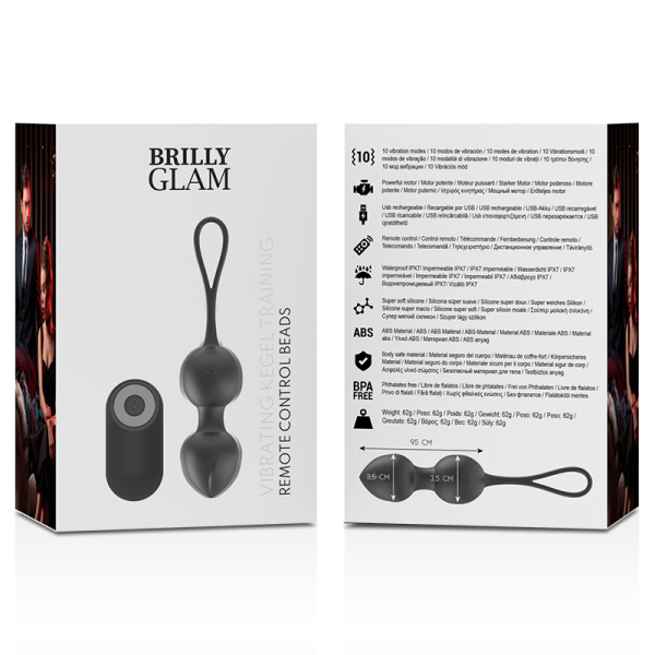 BRILLY GLAM - VIBRATING KEGEL BEADS REMOTE CONTROL - Afbeelding 10