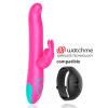 HAPPY LOKY - PLUTO RABBIT VIBRATOR & ROTATOR WATCHME WIRELESS TECHNOLOGY COMPATIBLE - Afbeelding 2