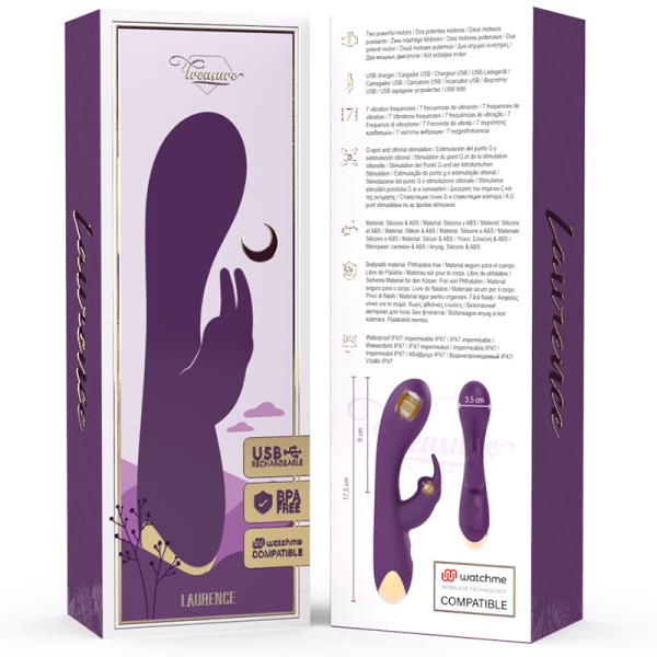 TREASURE - LAURENCE RABBIT VIBRATOR WATCHME WIRELESS TECHNOLOGY COMPATIBLE - Afbeelding 8