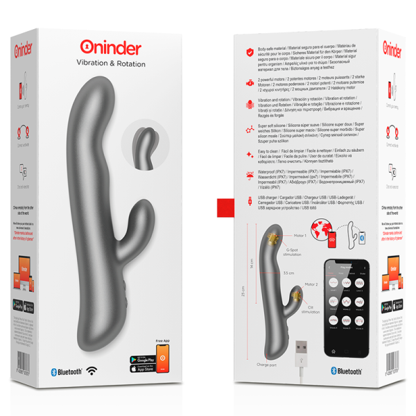 ONINDER - OSLO VIBRATION & ROTATION BLACK - FREE APP - Afbeelding 8
