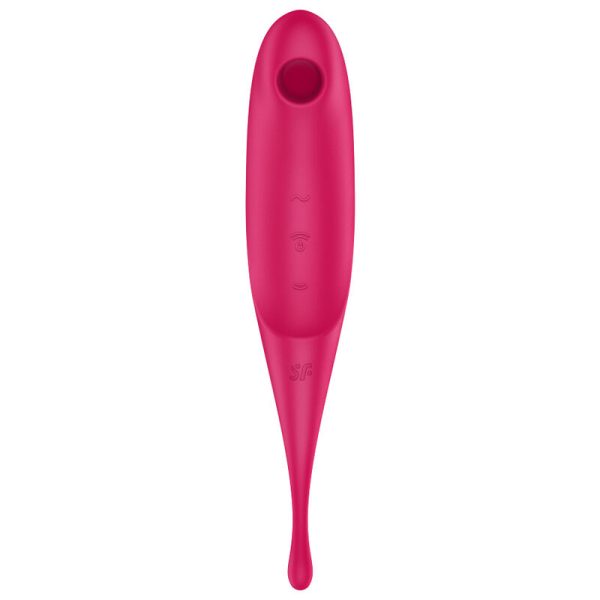 SATISFYER - TWIRLING PRO AIR PULSE STIMULATOR & VIBRATOR RED - Afbeelding 2