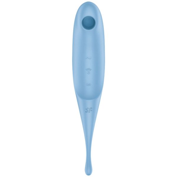 SATISFYER - TWIRLING PRO AIR PULSE STIMULATOR & VIBRATOR BLUE - Afbeelding 2