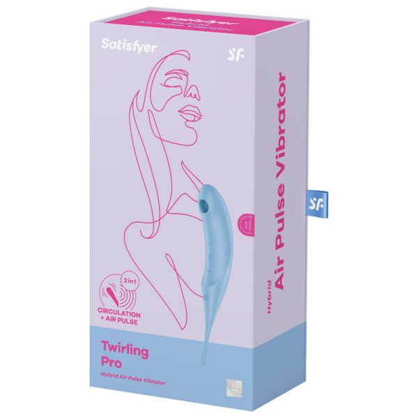 SATISFYER - TWIRLING PRO AIR PULSE STIMULATOR & VIBRATOR BLUE - Afbeelding 4