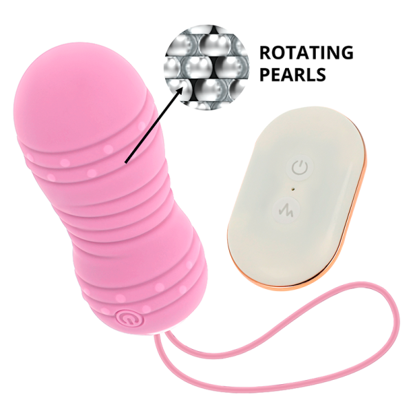 OHMAMA - REMOTE CONTROL EGG 7 MODES ROTATION PINK - Afbeelding 3