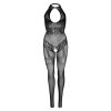 LEG AVENUE - SEAMLESS FISHNET BODYSTOCKING ONE SIZE - BLACK - Afbeelding 3