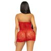 LEG AVENUE - RHINESTONE HALTER MINI DRESS ONE SIZE - RED - Afbeelding 2