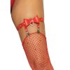 LEG AVENUE - VEGAN LEATHER TIGH HIGH GARTER ONE SIZE - RED - Afbeelding 3