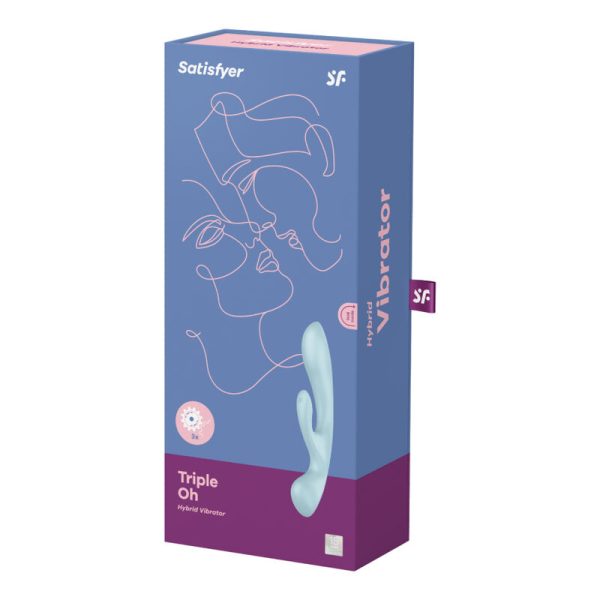 SATISFYER - TRIPLE OH HYBRID VIBRATION BLUE - Afbeelding 4