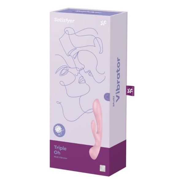 SATISFYER - TRIPLE OH HYBRID VIBRATION PINK - Afbeelding 4