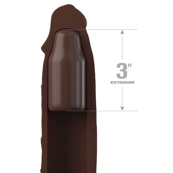 FANTASY X- TENSIONS - PIPEDREAMS EXTENSION W STRAP 17,78 CM BROWN - Afbeelding 2