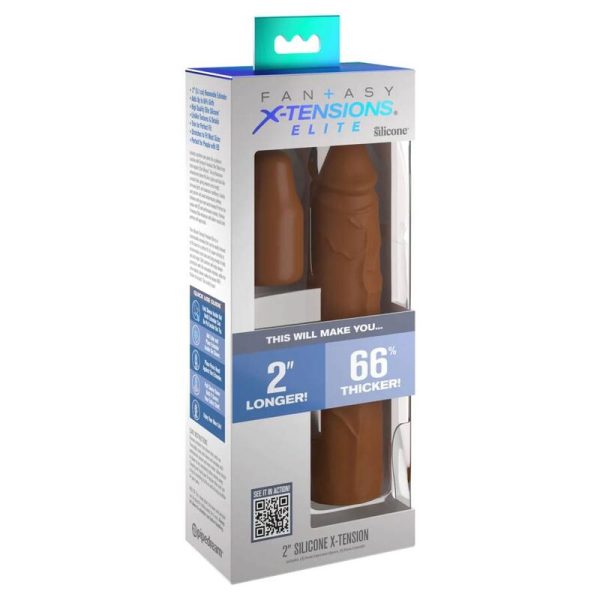 FANTASY X- TENSIONS - PIPEDREAMS SLEEVE 20,32 CM + 5,00 CM INCH PLUG CARAMEL - Afbeelding 3