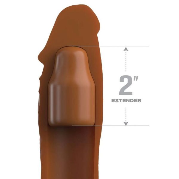 FANTASY X- TENSIONS - PIPEDREAMS SLEEVE 20,32 CM + 5,00 CM INCH PLUG CARAMEL - Afbeelding 2