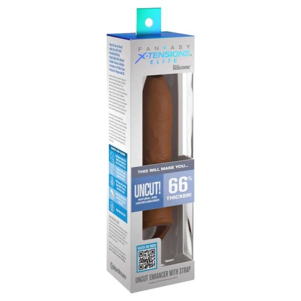 PIPEDREAMS - SLEEVE UNCUT 17,78 CM W STRAP CARAMEL - Afbeelding 2