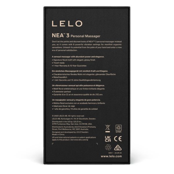 LELO - NEA 3 PERSONAL MASSAGER BLACK - Afbeelding 5