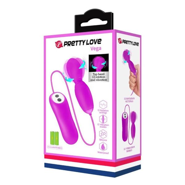 PRETTY LOVE - VEGA ROTATION AND VIBRATION MASSAGER 12 FUCHSIA FUNCTIONS - Afbeelding 9