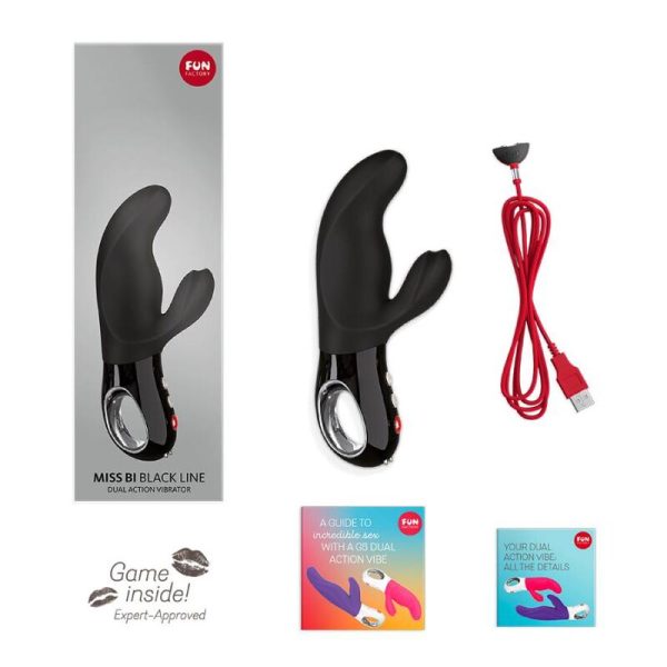 FUN FACTORY - MISS BI RABBIT VIBRATOR BLACK LINE - Afbeelding 7