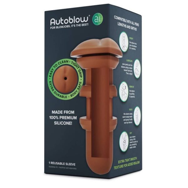 AUTOBLOW - AI ANUS SLEEVE BROWN - Afbeelding 4