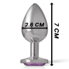 INTENSE - ALUMINUM METAL ANAL PLUG WITH VIOLET CRYSTAL SIZE S - Afbeelding 5