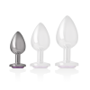 INTENSE - ALUMINUM METAL ANAL PLUG WITH VIOLET CRYSTAL SIZE S - Afbeelding 6