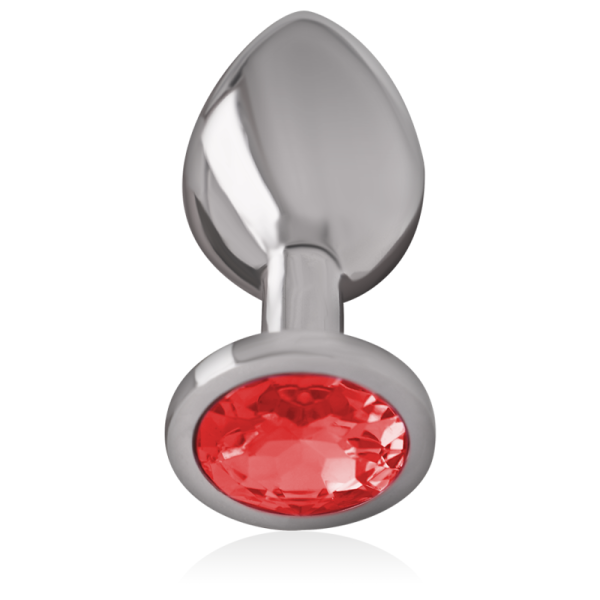 INTENSE - METAL ANAL PLUG WITH RED CRYSTAL SIZE M - Afbeelding 3