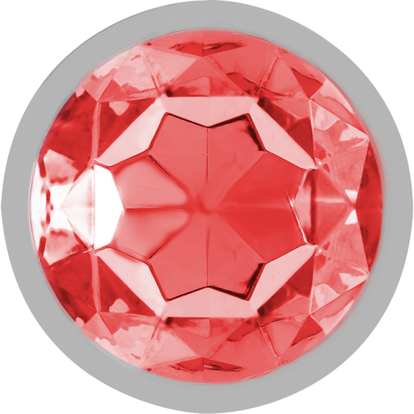 INTENSE - METAL ANAL PLUG WITH RED CRYSTAL SIZE M - Afbeelding 4