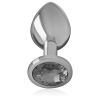 INTENSE - ALUMINUM METAL ANAL PLUG WITH BLACK CRYSTAL SIZE S - Afbeelding 3