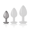 INTENSE - ALUMINUM METAL ANAL PLUG WITH BLACK CRYSTAL SIZE S - Afbeelding 6