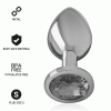 INTENSE - ALUMINUM METAL ANAL PLUG WITH BLACK CRYSTAL SIZE S - Afbeelding 2