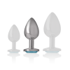 INTENSE - ALUMINUM METAL ANAL PLUG WITH BLUE GLASS SIZE M - Afbeelding 6