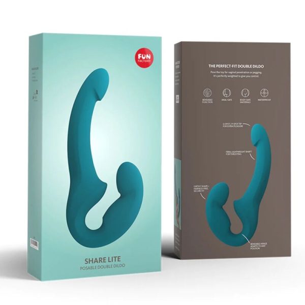 FUN FACTORY - SHARE LITE DOUBLE DILDO DEEP SEA BLUE - Afbeelding 2
