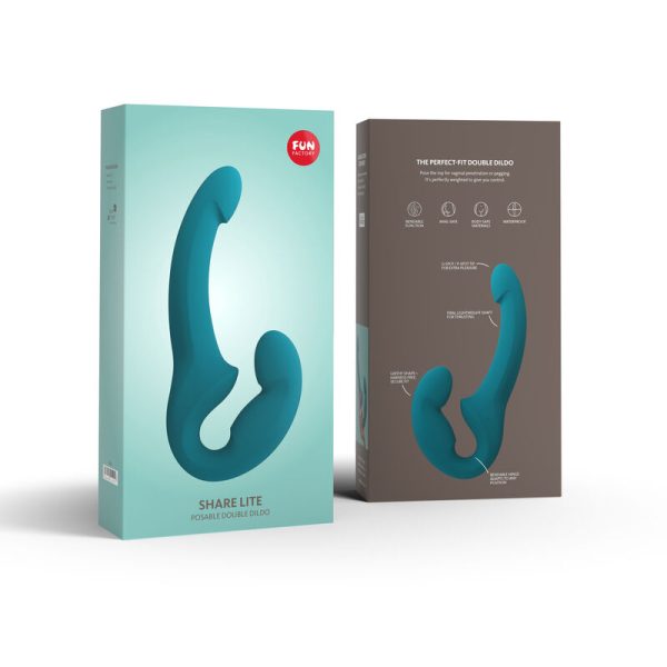 FUN FACTORY - SHARE LITE DOUBLE DILDO DEEP SEA BLUE - Afbeelding 7