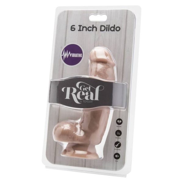 GET REAL - DILDO 12 CM WITH BALLS VIBRATOR SKIN - Afbeelding 2