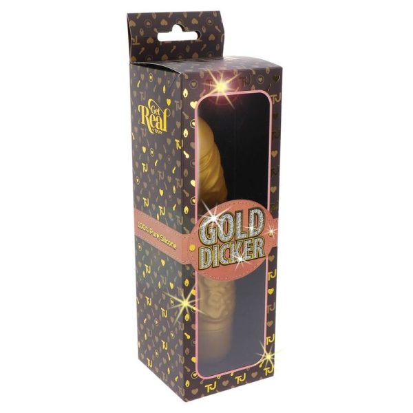 GET REAL - GOLD DICKER ORIGINAL VIBRATOR GOLD - Afbeelding 8