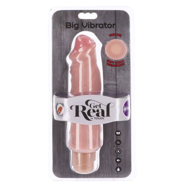 GET REAL - DUAL DENSITY BIG VIBRATOR 20,5 CM SKIN - Afbeelding 4