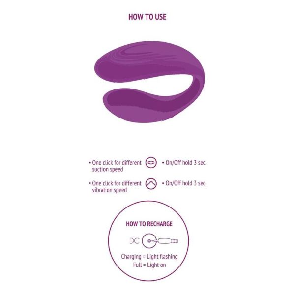 XOCOON - BOUND LOVE COUPLES VIBRATOR PURPLE - Afbeelding 5